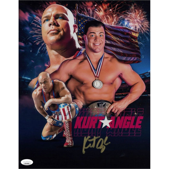 Kurt Angle AsylumGFX METALLIC 11 x 14 Poster - JSA AUTOGRAPHED