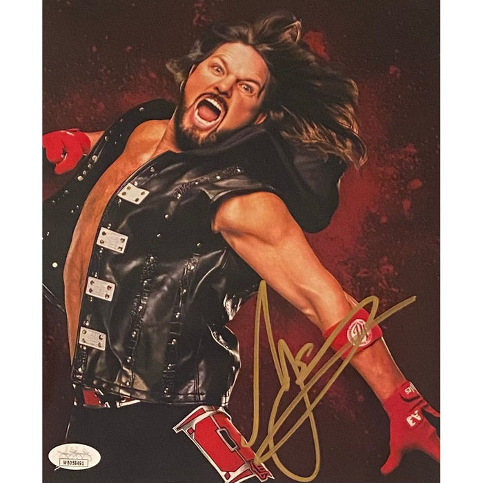 AJ Styles Metallic 8x10 Promo - JSA Autographed
