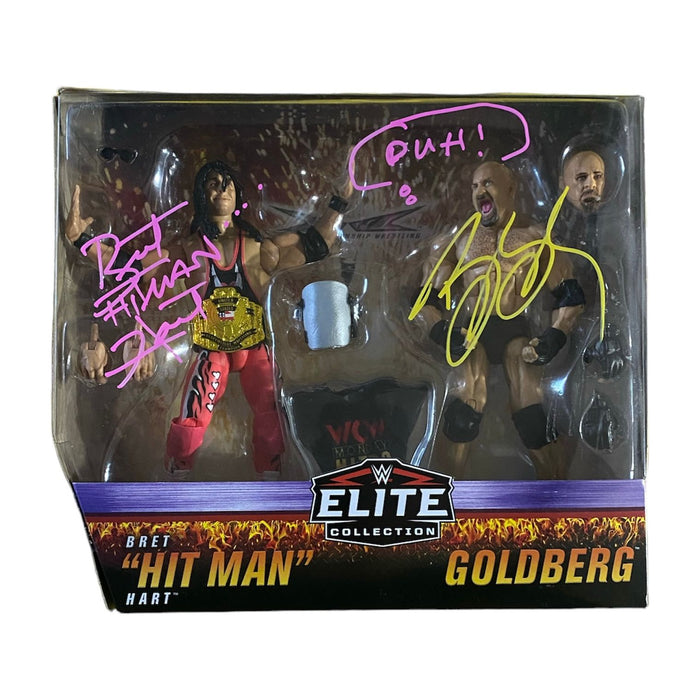Bret Hart & Goldberg Elite Twin Pack - JSA Autographed