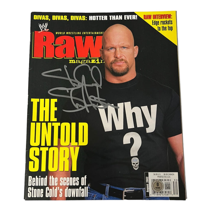 Stone Cold Steve Austin Raw Magazine - Beckett Autographed