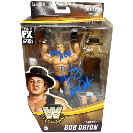 Cowboy Bob Orton WWE Elite Legends Series 13 Figure with Protector Case - AUTOGRAPHED