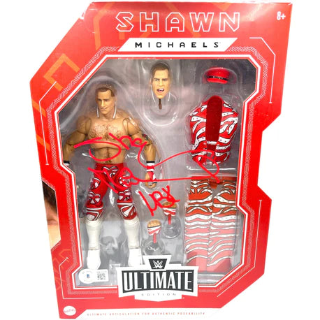 SHAWN MICHAELS Mattel WWE Ultimate Figure with Protector Case - AUTOGRAPHED