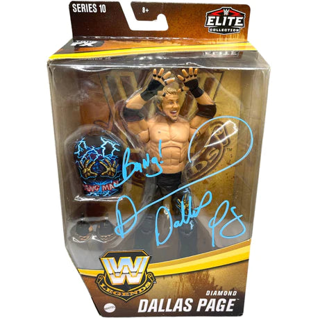 DDP WWE ELITE LEGENDS SERIES 10  FIGURE WITH PROTECTOR CASE - AUTOGRAPHED