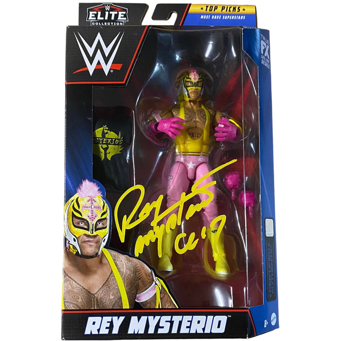 Rey Mysterio WWE Elite Top Picks Figure with Protector Case - AUTOGRAPHED