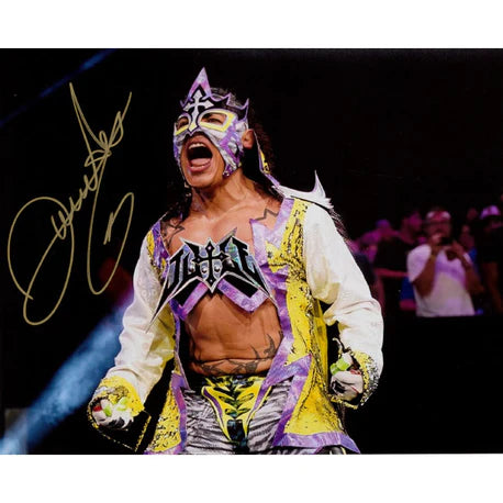 Juventud Guerrera Mask Entrance 8 x 10 Promo - AUTOGRAPHED