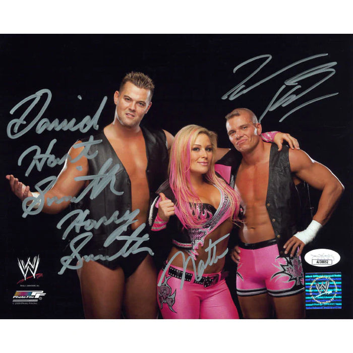 Hart Dynasty Black BG PF 8 x 10 Promo - JSA QUAD AUTOGRAPHED