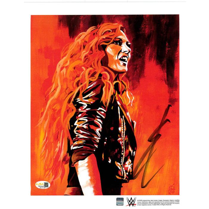 Becky Lynch The Man Came Back Around 11x14 Schamberger Poster - JSA Autographed
