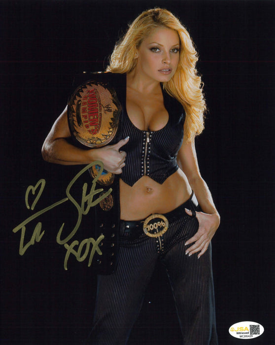 Trish Stratus Metallic 8x10 Promo - JSA Autographed
