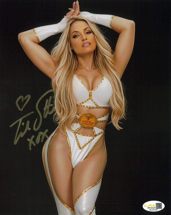 Trish Stratus Metallic 8x10 Promo - JSA Autographed