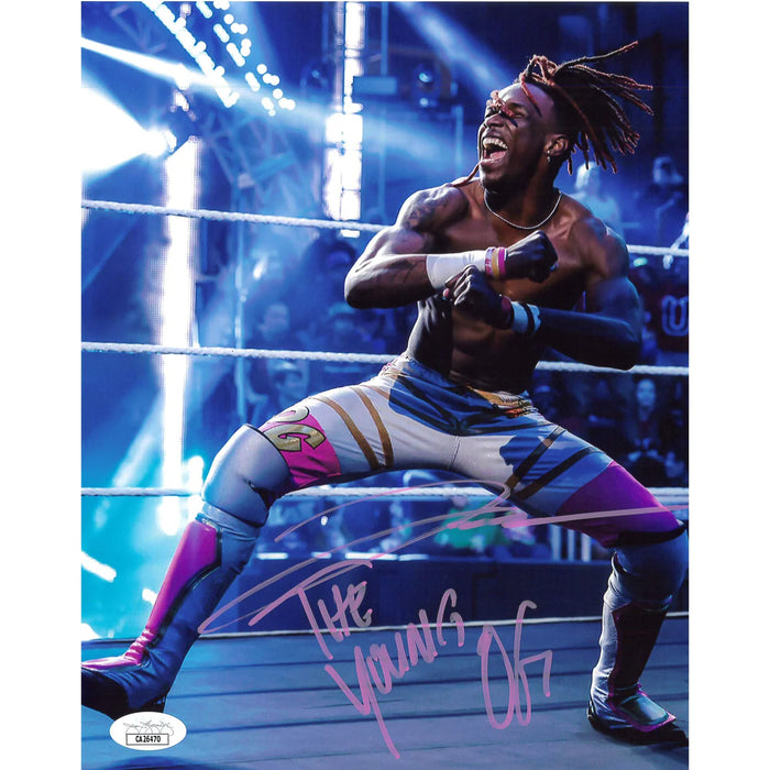 Jevon Evans Pink Gear 8x10- JSA Autographed