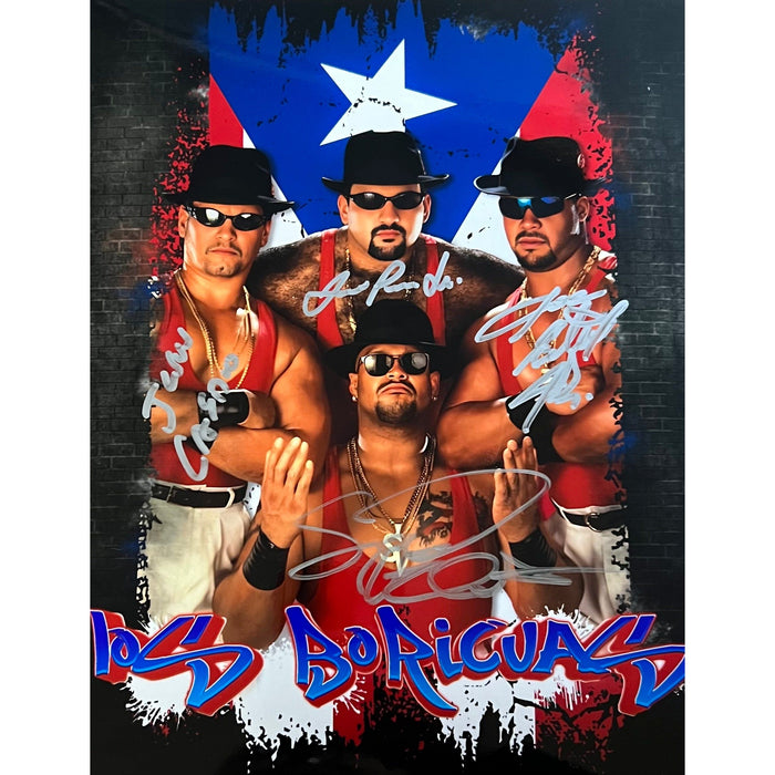 Los Boricuas Metallic 8x10 Promo - Quad Autographed