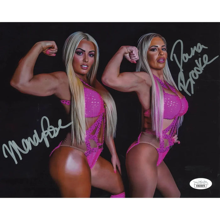 Dana Brooke & Mandy Rose Flex 8 x 10 Promo - JSA DUAL AUTOGRAPHED