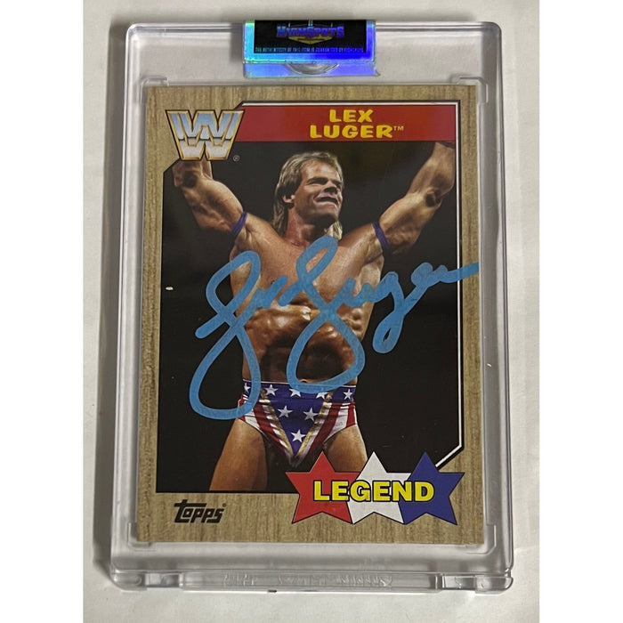 WWE - Lex Luger Topps Trading Card - Autographed