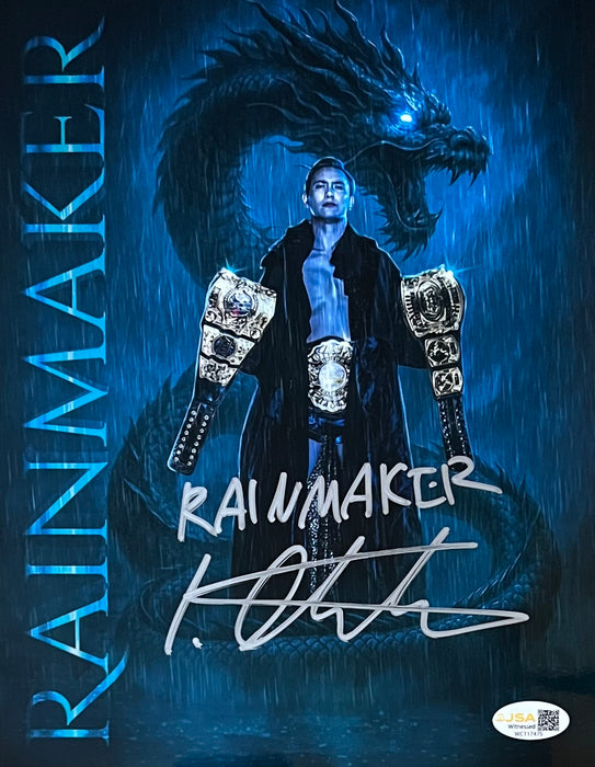 Kazuchika Okada Metallic 8 x 10 Promo - JSA Autographed