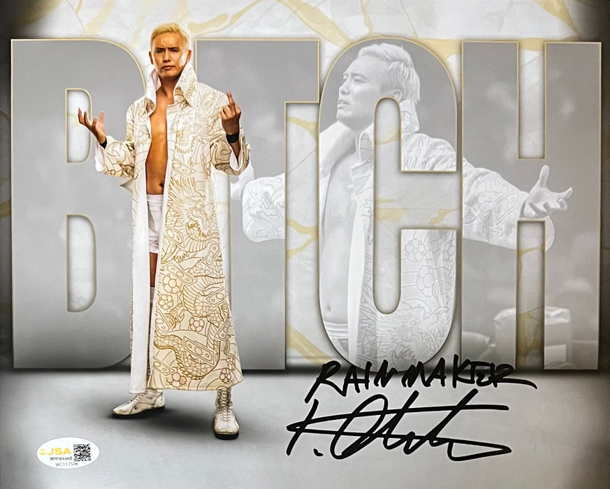 Kazuchika Okada Metallic 8 x 10 Promo - JSA Autographed