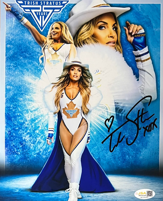Trish Stratus Metallic 8 x 10 Promo - JSA Autograph