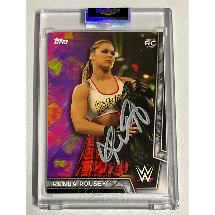 WWE - Ronda Rousey Topps Trading Card - Autographed