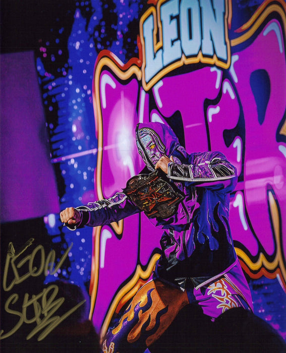 Leon Slater Entrance 8x10 Promo - AUTOGRAPHED