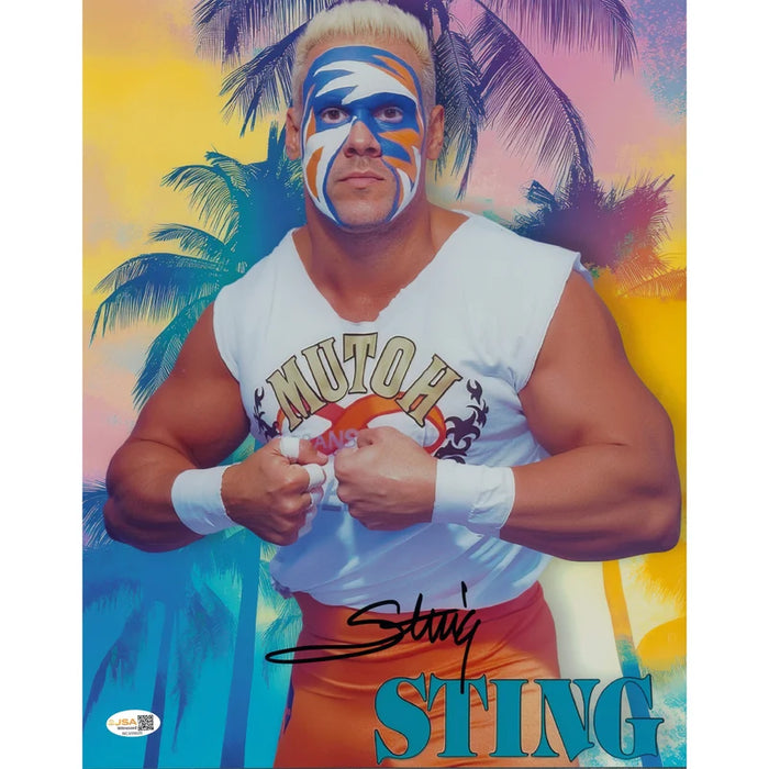 Sting 8x10 Metallic Promo - JSA Autographed