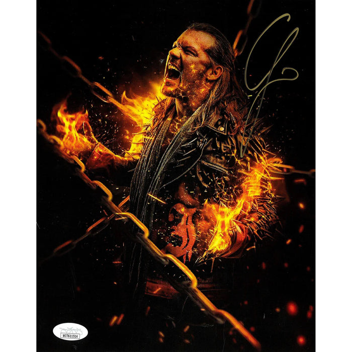 Chris Jericho Chains 8 x 10 Promo - JSA AUTOGRAPHED