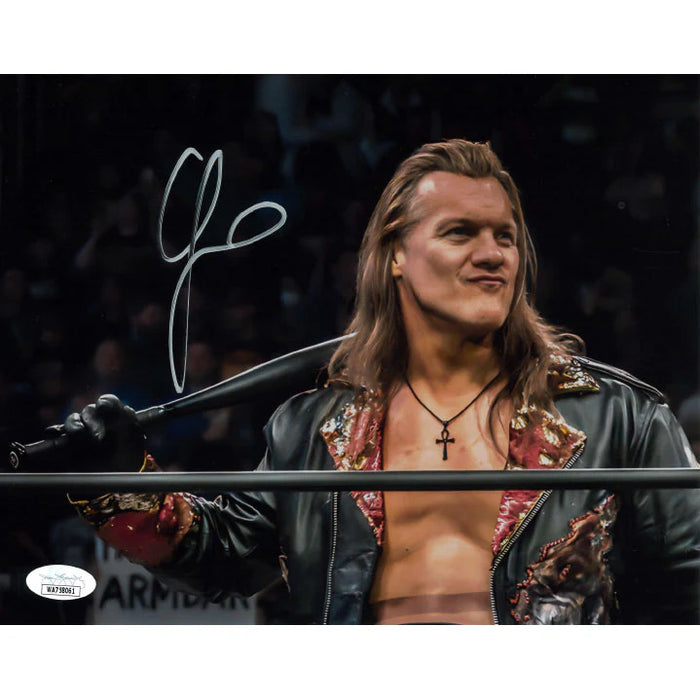 Chris Jericho Bat METALLIC 8 x 10 Promo - JSA AUTOGRAPHED