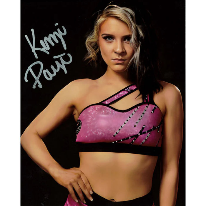 Kenzie Paige Pink & Black Gear 8 x 10 Promo - Autographed