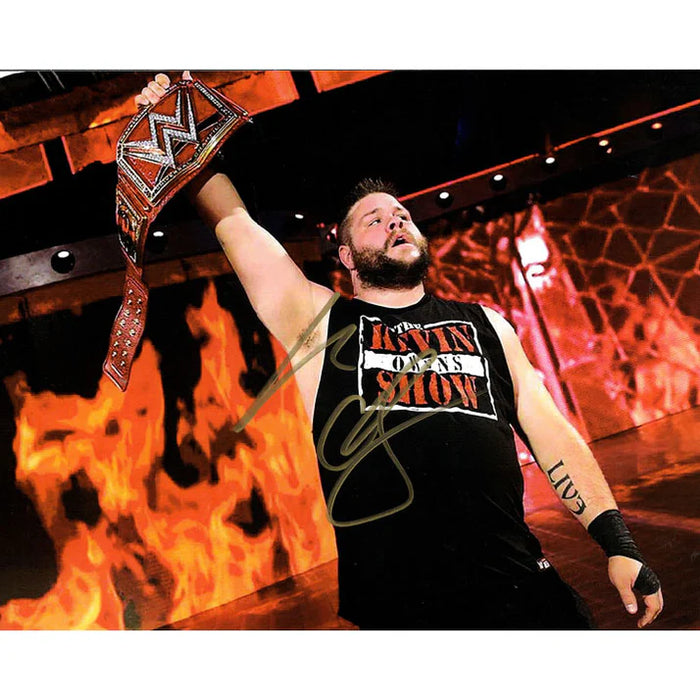 Kevin Owens Title Up 8 x 10 Promo - Autographed