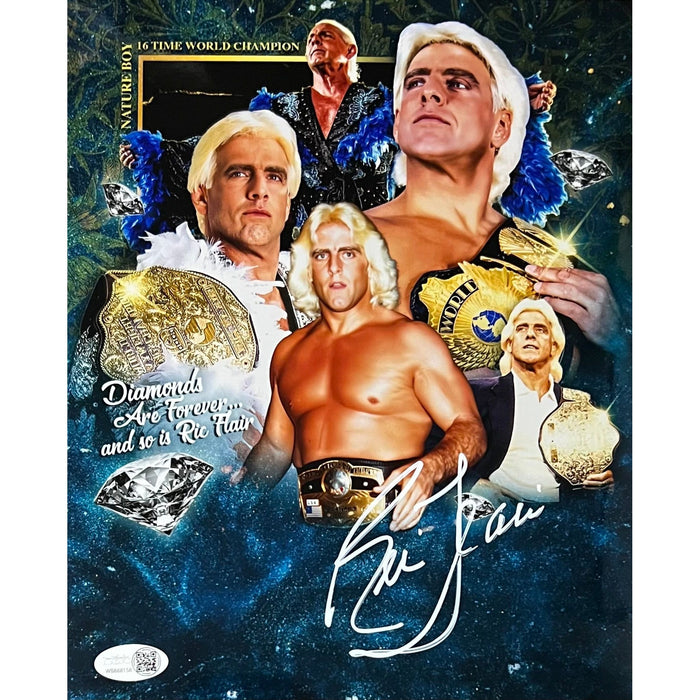 Ric Flair AsylumGFX METALLIC 8 x 10 Promo - JSA AUTOGRAPHED