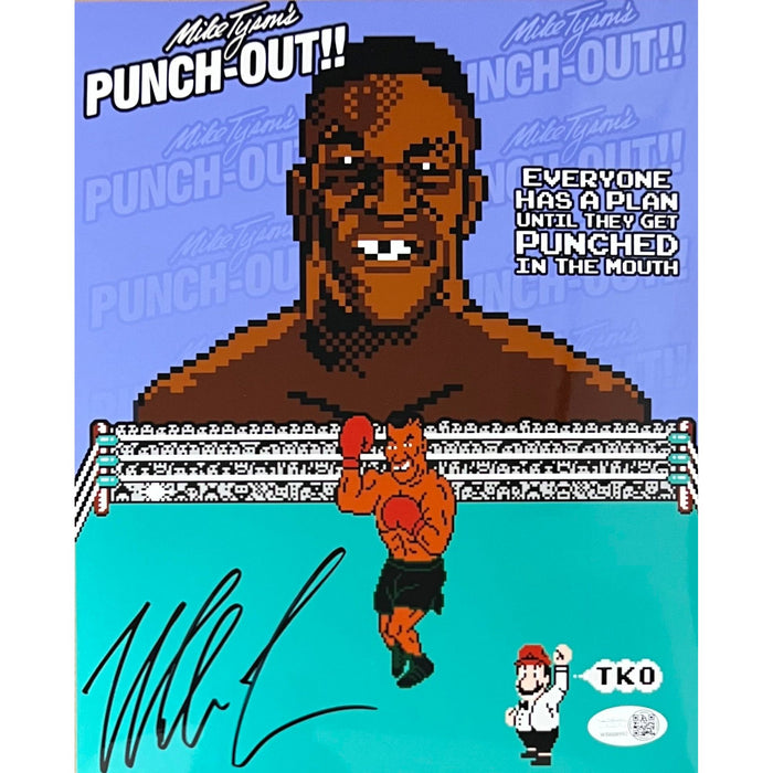 Mike Tyson METALLIC 8 x 10 Promo - JSA AUTOGRAPHED