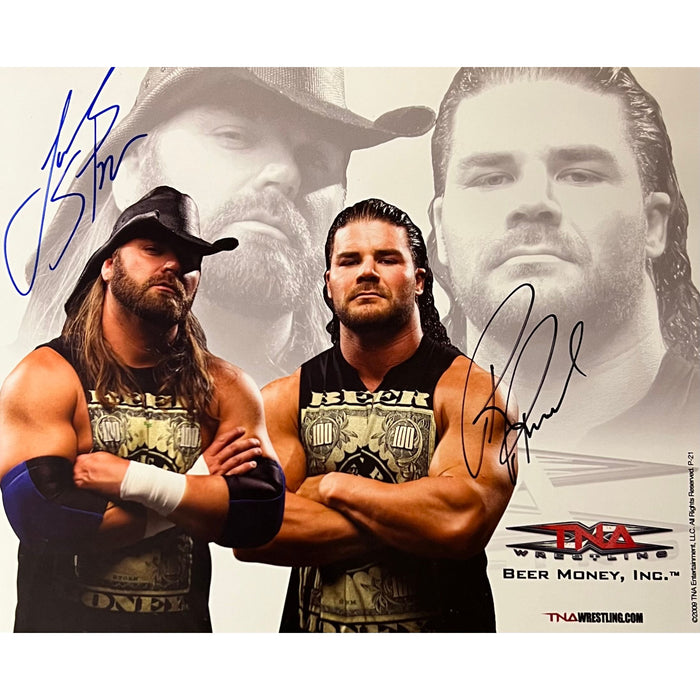Beer Money TNA 8x10 Promo - Dual Autographed