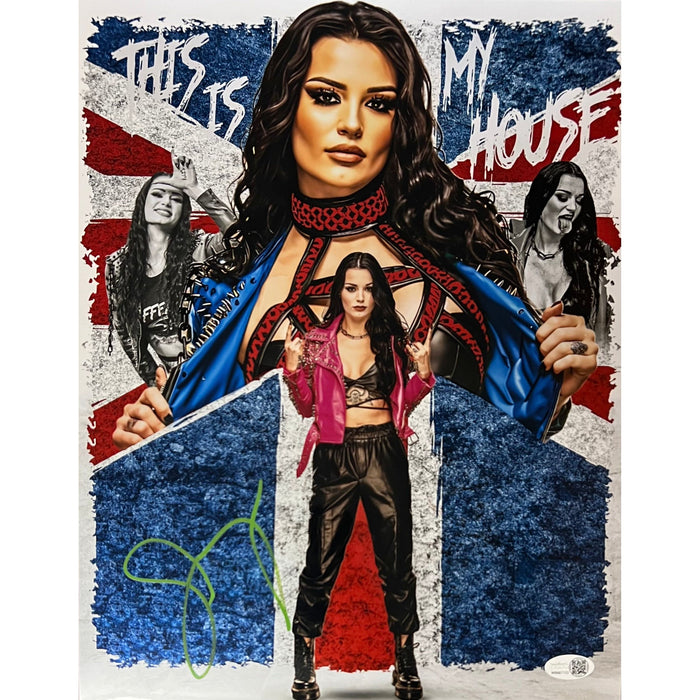 Saraya 11x14 Metallic Poster - JSA Autographed