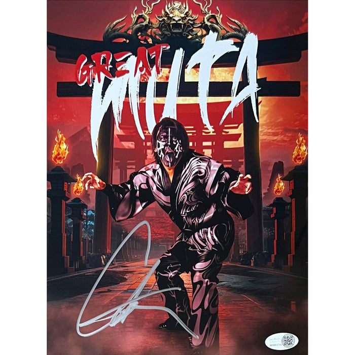 The Great Muta AsylumGFX METALLIC 8 x 10 Promo - JSA AUTOGRAPHED