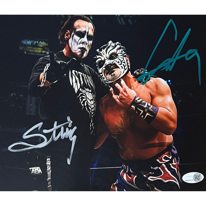 The Great Muta & Sting  8x10 Promo - JSA Dual Autographed