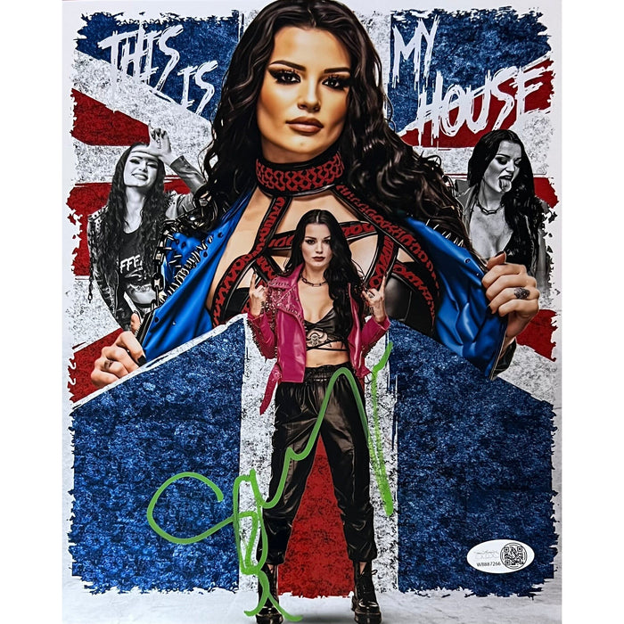 Saraya 8x10 Metallic Poster - JSA Autographed