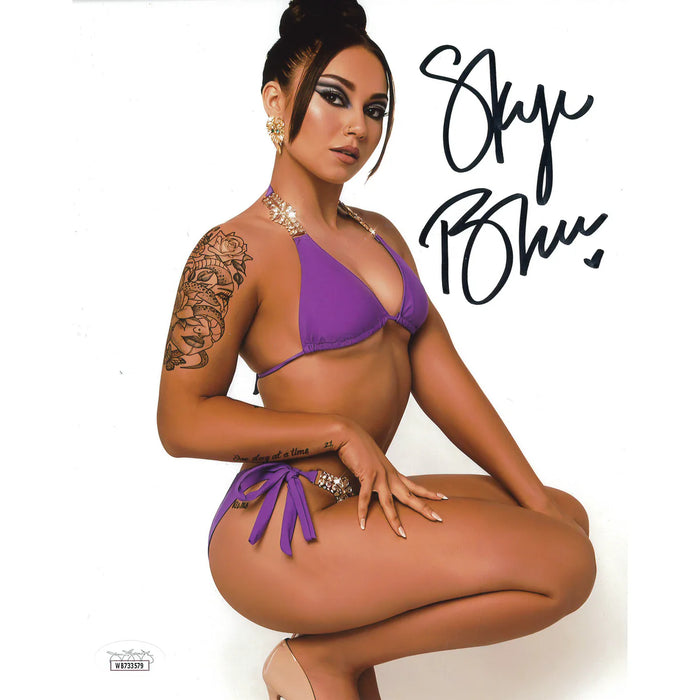 Skye Blue Purple Bikini 8 x 10 Promo - JSA AUTOGRAPHED