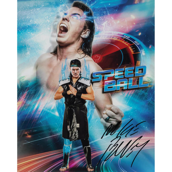 Speedball Mike Bailey AsylumGFX METALLIC 8 x 10 Promo - AUTOGRAPHED