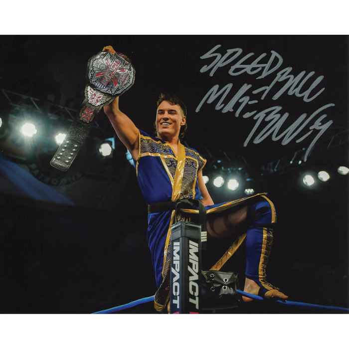 Speedball Mike Bailey Top Corner with X-Division Title 8 x 10 Promo - AUTOGRAPHED