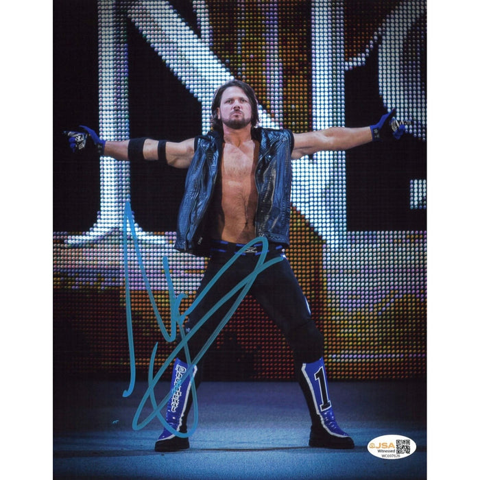 AJ Styles 8x10 Promo - JSA Autographed