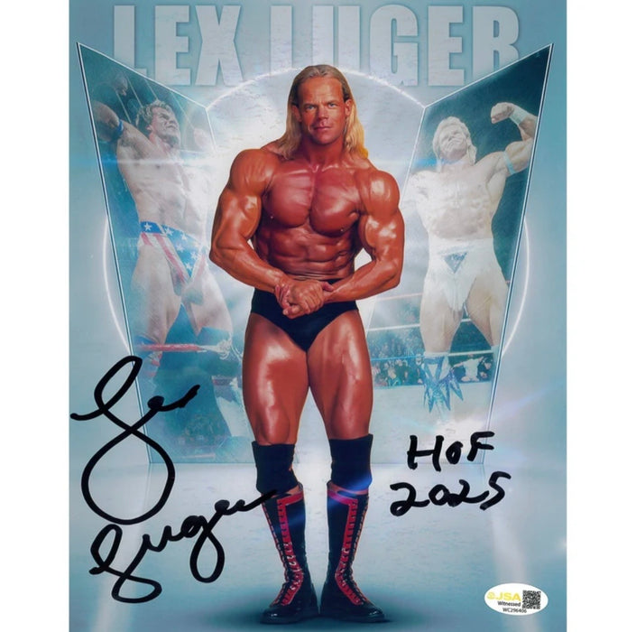 Lex Luger 8x10 Metallic Promo - JSA Autographed