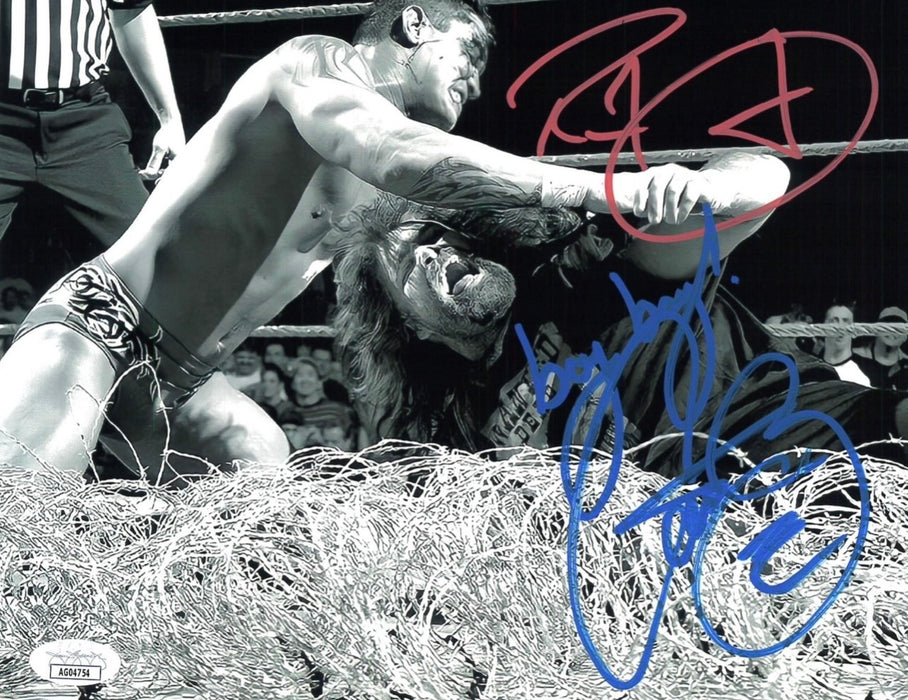Randy Orton & Mick Foley 8x10 Promo - JSA Autographed