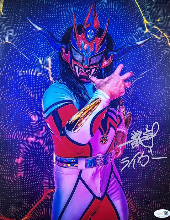 Jushin Liger 8x10 Metallic Promo - JSA Autographed