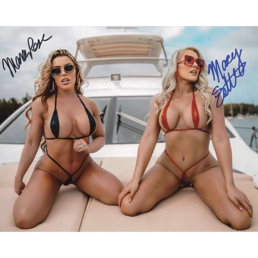 Mandy Sacs & Lacey Evans 8 x 10 Promo - JSA Dual Autographed