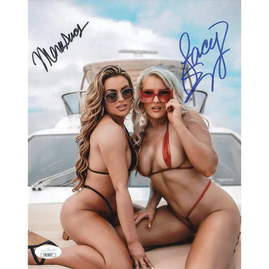 Mandy Sacs & Lacey Evans 8 x 10 Promo - JSA Dual Autographed