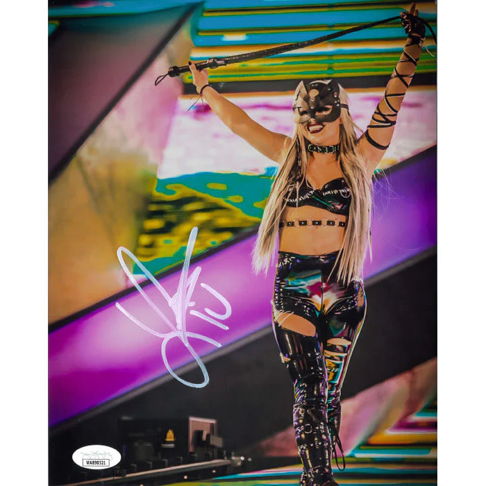 Liv Morgan Mask & Whip Entrance METALLIC 8 x 10 Promo - JSA AUTOGRAPHED
