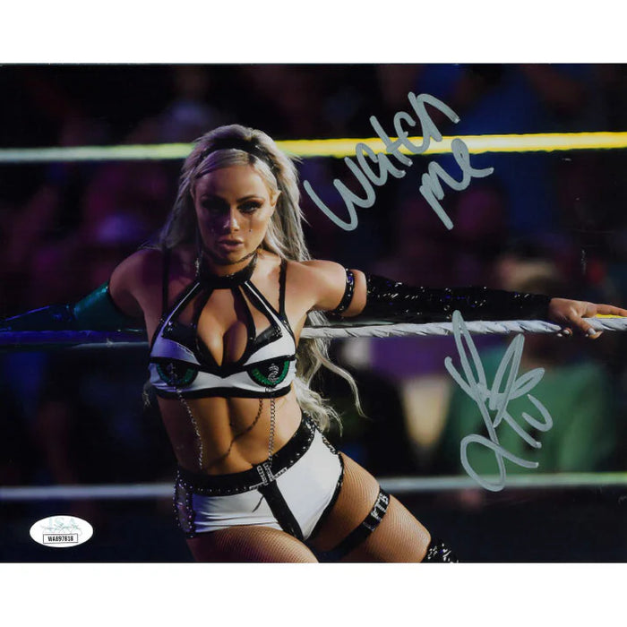 Liv Morgan Sitting on Ropes METALLIC 8 x 10 Promo - JSA AUTOGRAPHED