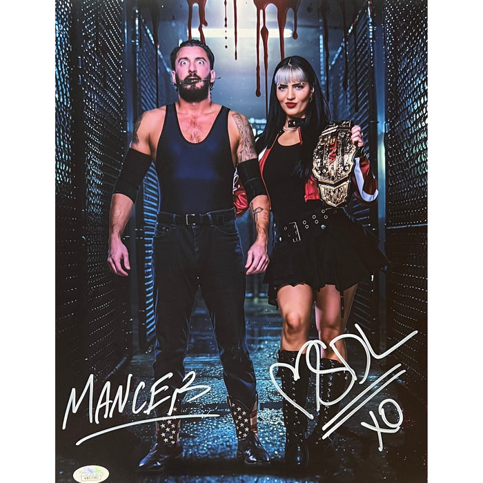 Mance Warner & Steph De Lander 11 x 14 Poster - JSA Dual Autographed