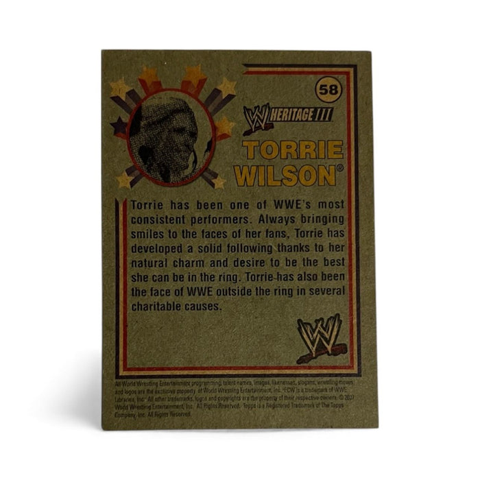 WWE - Torrie Wilson Topps Trading Card - Autographed