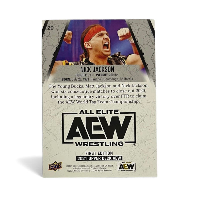 AEW - Nick Jackson Upper Deck Trading Card - Autographed