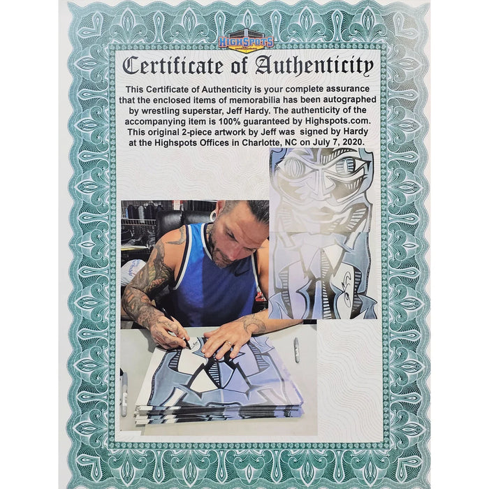 Jeff Hardy 2 Piece Original Artwork Poster - AUTOGRAPHED