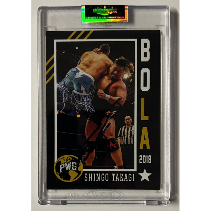 Shingo Takagi - Official PWG Bola 2018 Trading Card - Autographed